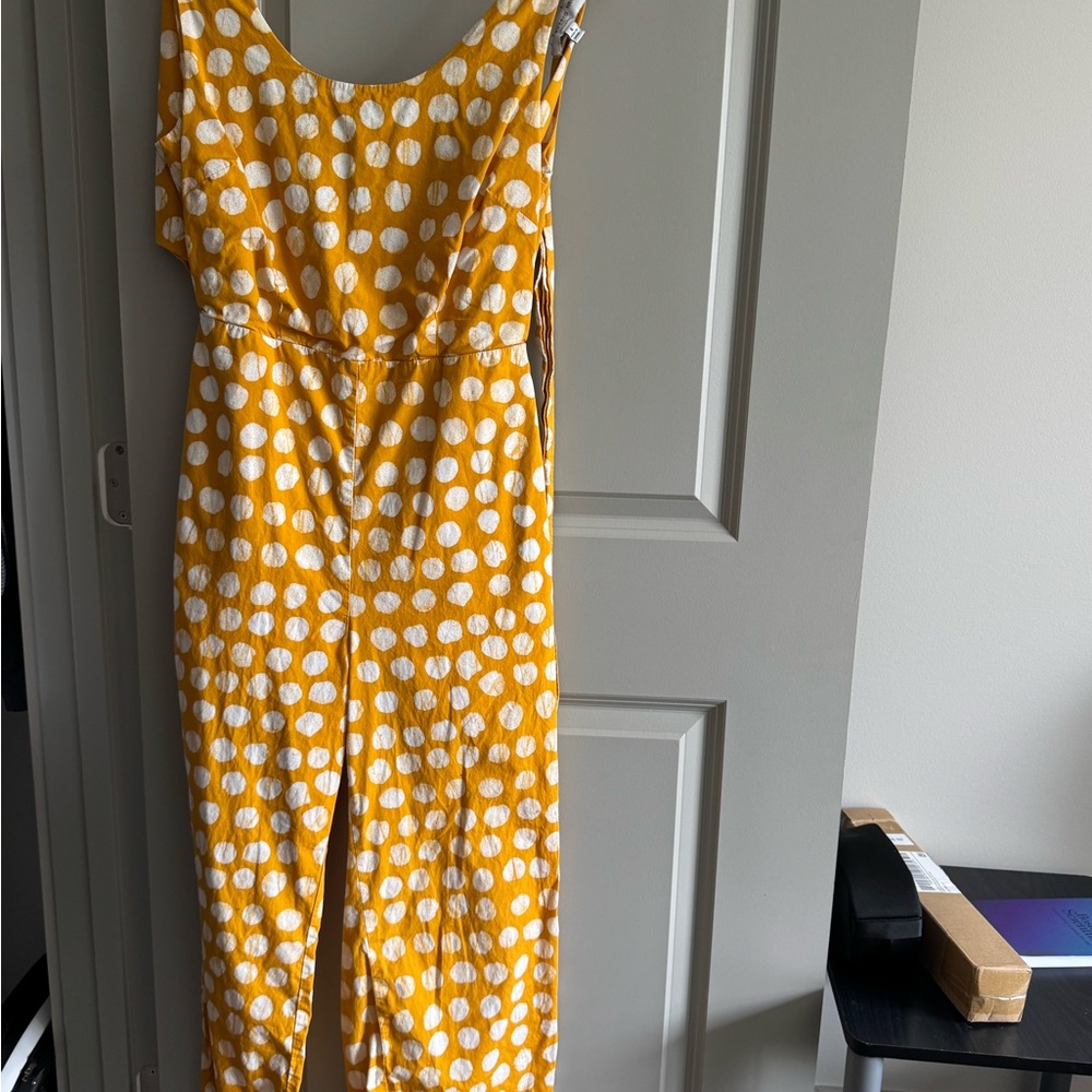 Chic Yellow Polka Dot Jumpsuit